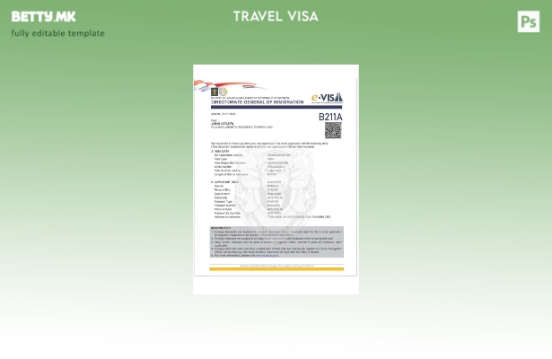 Модерен стил шаблон за индонезиска виза